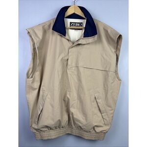 Zero Restriction Golf outerwear XL Pullover Vest In Tan With Pockets